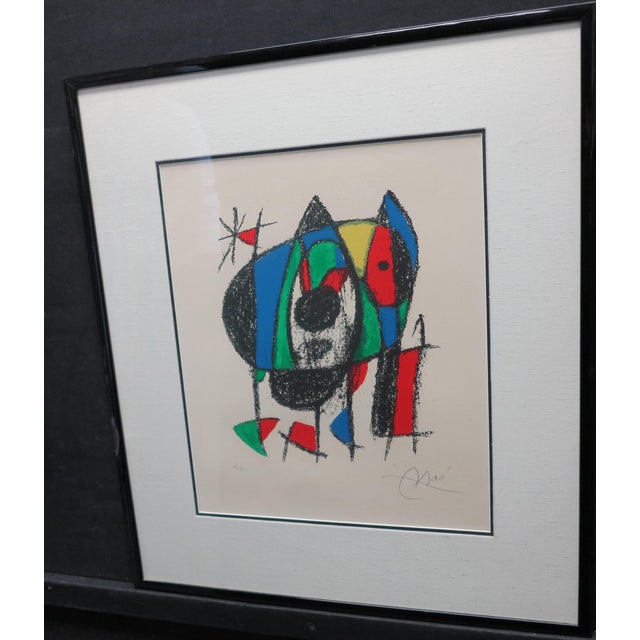 Vintage 1974 Joan Miro Original Lithograph Hand Signed Plate 6, Lithographs Volume II For Sale - Image 4 of 10