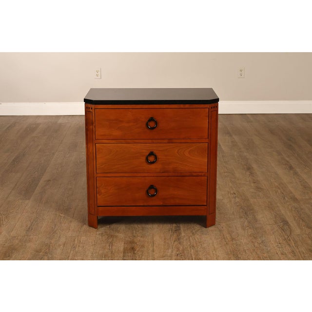 Stickley 21st Century Collection Pair of Granite Top Cherry Nightstands For Sale - Image 14 of 18