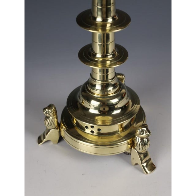 18th Century Brass Ecclesiastical Pricket Candlestick, 17501800 by Unknown for Unknown, 1780 For Sale - Image 13 of 15
