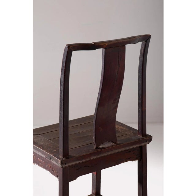 Brown Ming Dinasty Style Chair, 1900 For Sale - Image 8 of 12