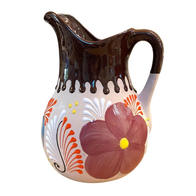 Sculpture Materials 1980s Jarro De Barro Terra Cotta Clay Pottery Art Pitcher - Set of 4 Cups For Sale - Image 7 of 13