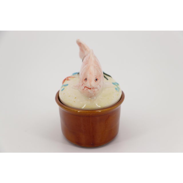 1970s 1970s Portuguese Majolica Salmon Pâté Tureen For Sale - Image 5 of 10