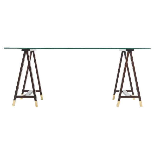 Transparent Arturo Pani Trestle Table For Sale - Image 8 of 8