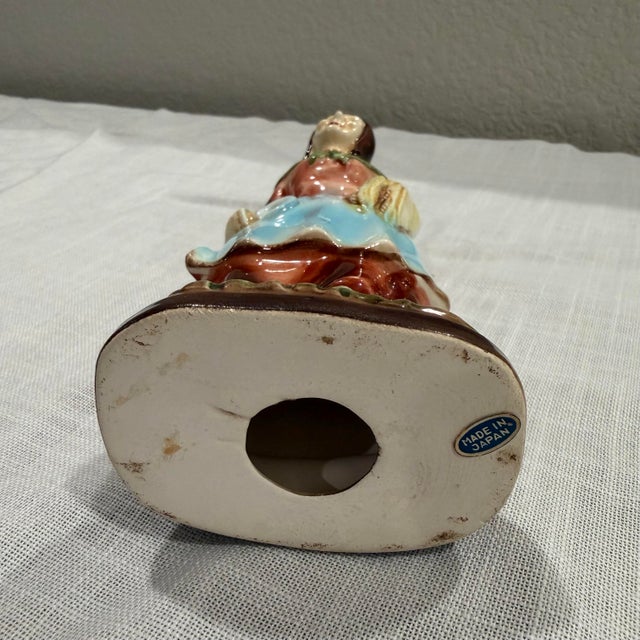 Vintage Hand Painted Ceramic Figurine - Japan For Sale - Image 9 of 10