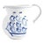 Vintage Italian, Hand-Painted, Blue and White Pitcher With Sailboat For Sale