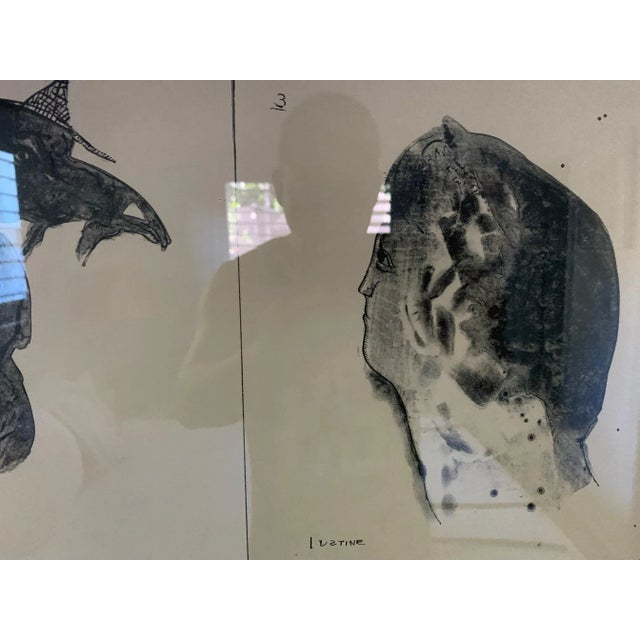 1960s Framed Lithograph by Jose Luis Cuevas Small Edition For Sale - Image 5 of 7