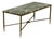 Mid-20th Century French Maison Jansen Style Brass and Green Marble Coffee Table For Sale