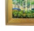 Impressionist Lush Trees Landscape Oil Painting Displayed in a Custom Antiqued Gold Wood Frame For Sale - Image 4 of 7