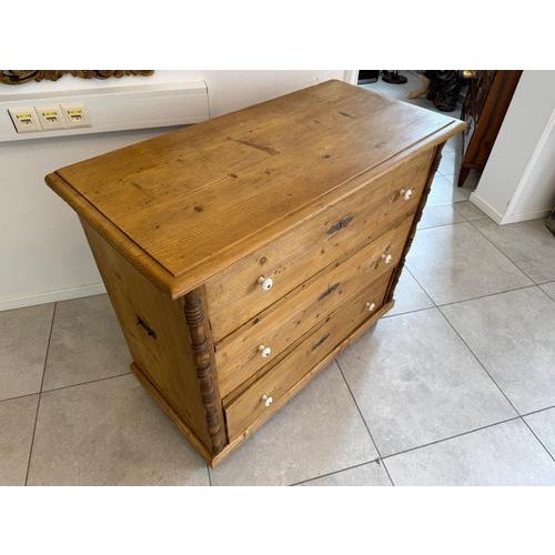 Antique Biedermeier Chest of 3 Drawers For Sale - Image 6 of 18