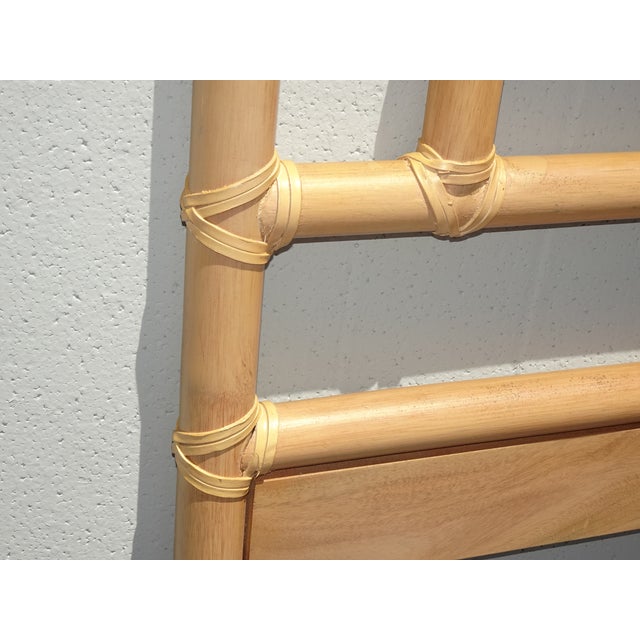 Vintage French Country Bamboo Queen Headboard For Sale - Image 15 of 15