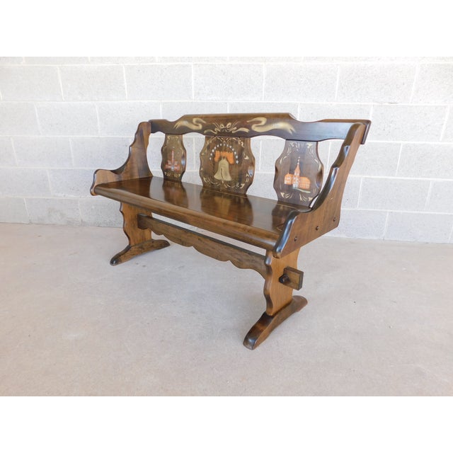 Brown Bicentennial Anniversary Bench by Standard Chair of Gardner Inc. For Sale - Image 8 of 12