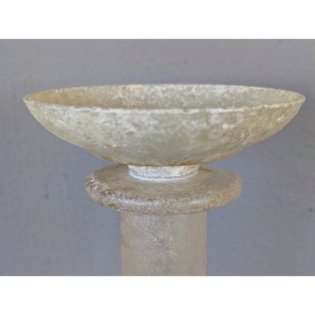 Karl Springer Karl Springer Scavo Glass Candle Holders Vintage 80's For Sale - Image 4 of 8