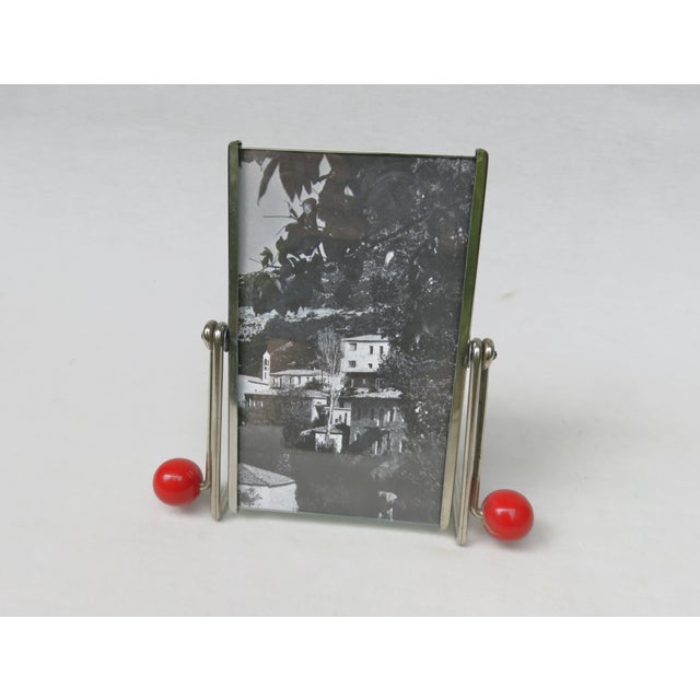 Bauhaus Nickel-Plated Picture in Wood, 1920s For Sale - Image 15 of 15