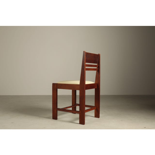 Vintage Dutch Hague School Oak Dining Chairs, 1920s, Set of 4 For Sale - Image 9 of 16