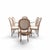 Vintage Carved Wood Oval Glass Dining Set With Six Upholstered Chairs For Sale - Image 11 of 18
