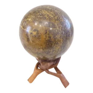 Vintage Marble Orb on Stand
