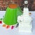 Chinoiserie 1999 White Lacquered Elephant Table Lamp With Green Laquered Shade - Newly Painted For Sale - Image 3 of 12