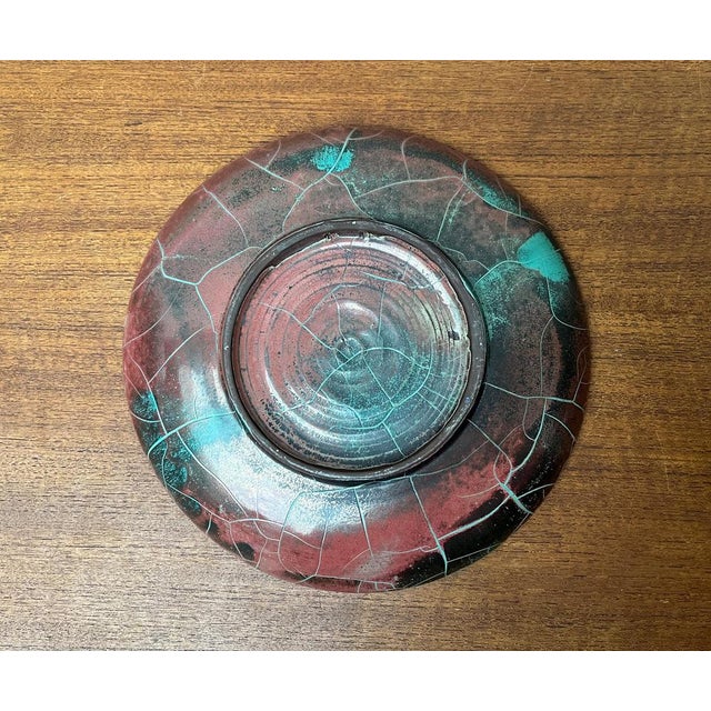 Art Deco German Studio Pottery Wall Plate by Richard Uhlemeyer, 1940s For Sale - Image 5 of 15