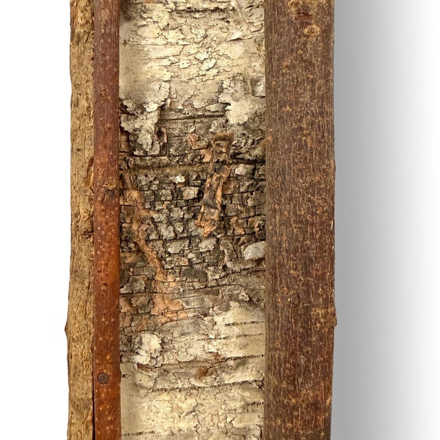 Vintage American Birch Bark Framed Mirror For Sale - Image 11 of 11
