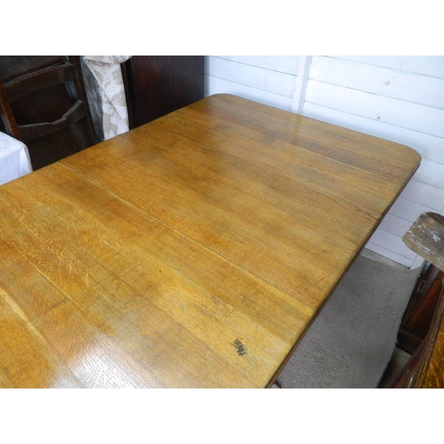 Barley Twist Extending Table in Golden Oak For Sale - Image 10 of 16