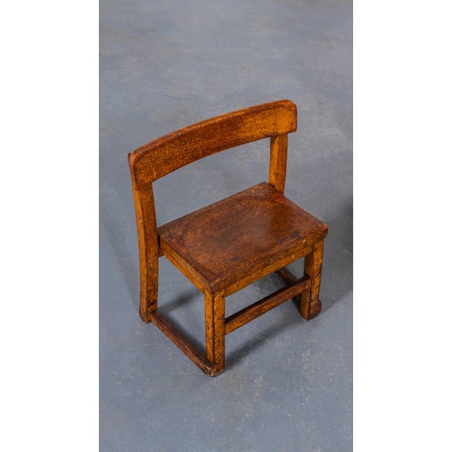 English Children's Stacking School Chairs, 1920s, Set of 6 For Sale - Image 9 of 11