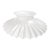 Early 20th Century White Milk Glass Pleated Petticoat Oil Lamp Shade For Sale