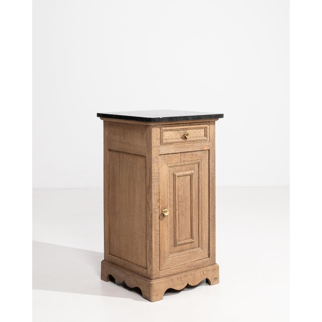 Early 20th Century Oak Louis Philippe Side Table With Marble Top For Sale - Image 17 of 17