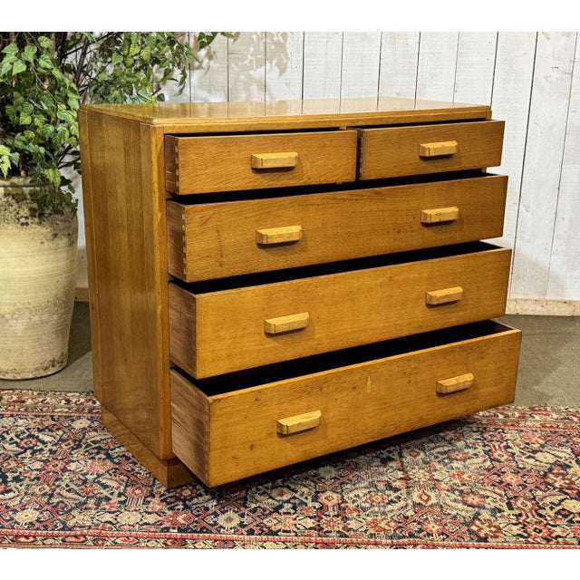 English Oak Chest of Drawers, 1950s For Sale - Image 6 of 15