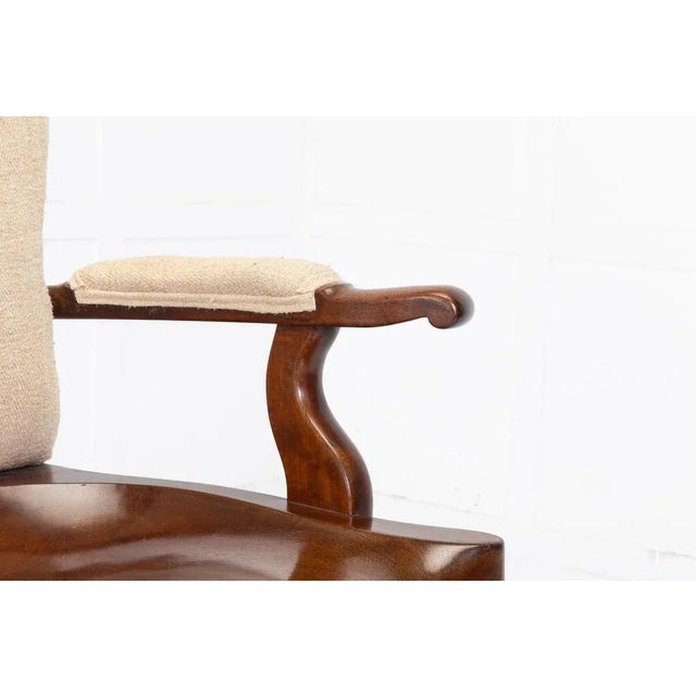 19th Century English Mahogany Armchair For Sale - Image 4 of 8