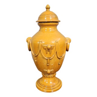 Large Glazed Ceramic Vase For Sale