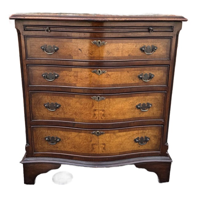 English Bow Front Chest of Drawers For Sale
