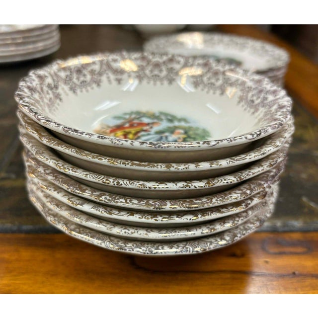 Ceramic Vintage Chantilly by Sebring Pottery Set - 22k Gold Filigree - 26-Piece For Sale - Image 7 of 14