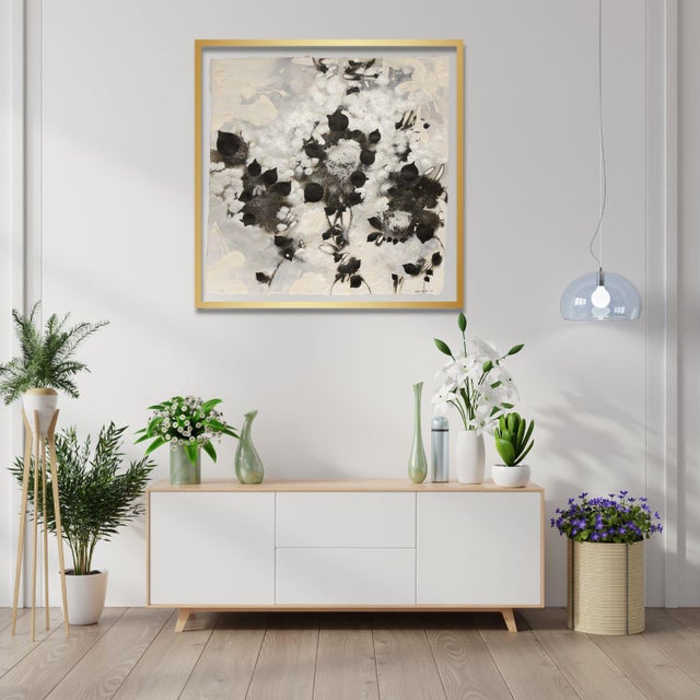 Contemporary "Lily and the Butterfly" Original Abstract Contemporary Drawing by Mel Rea For Sale - Image 3 of 3