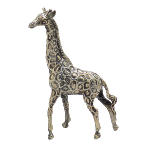 Vintage Italian Handmade Genuine Silver Detailed Giraffe Figurine Miniature