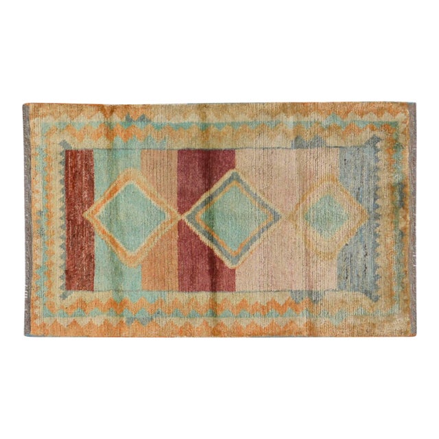 Vintage Gabbeh Knotted Wool Rug, 2'9''x3'5'' For Sale