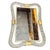 This elegant Italian Murano vanity tray features a rectangular mirror encased in a striking, sculptural border of hand-...