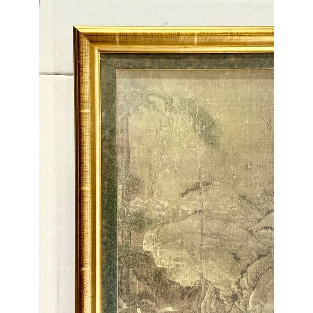 Printmaking Materials Vintage Diptych Print After Antique 11th C. Chinese Sung Dynasty the Tribute Horse Silk Painting For Sale - Image 7 of 7