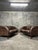 Elegant pair of Scandinavian design two-seater leather sofas. Denmark, made in Copenhagen circa 1960. Superb natural...
