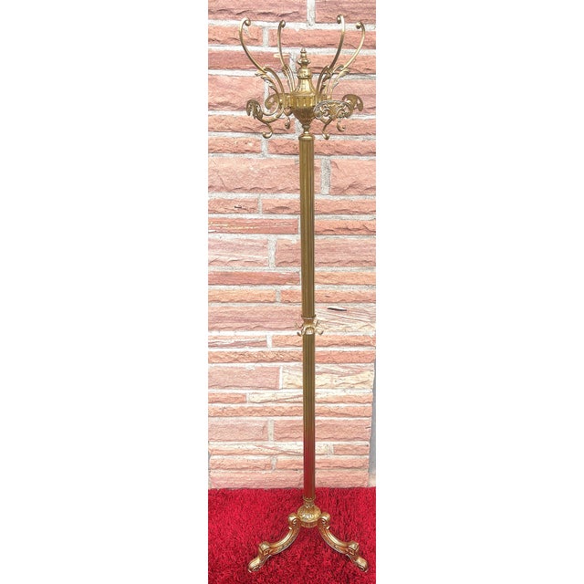 Brass Coat Rack from Unbekannt, 1970s For Sale - Image 9 of 9