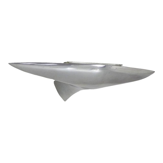 1980s America Cup Cast Aluminum Wall Lamp by Lucien Gau For Sale