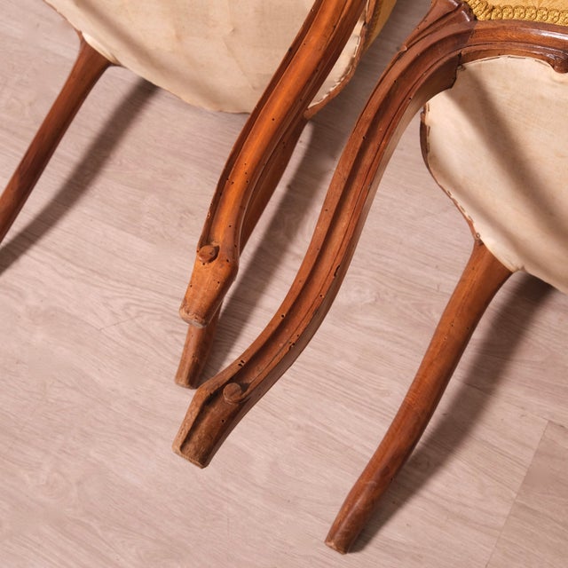 Antique Italian Louis XV Style Chairs, Early 1900s, Set of 2 For Sale - Image 9 of 18
