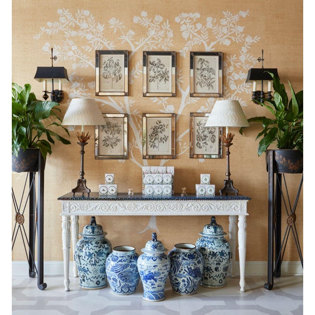 Rustic Painted Wood Console Table | Chairish