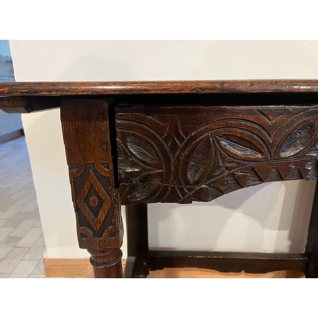 Wood Jacobean Style Table 19th Century For Sale - Image 7 of 7