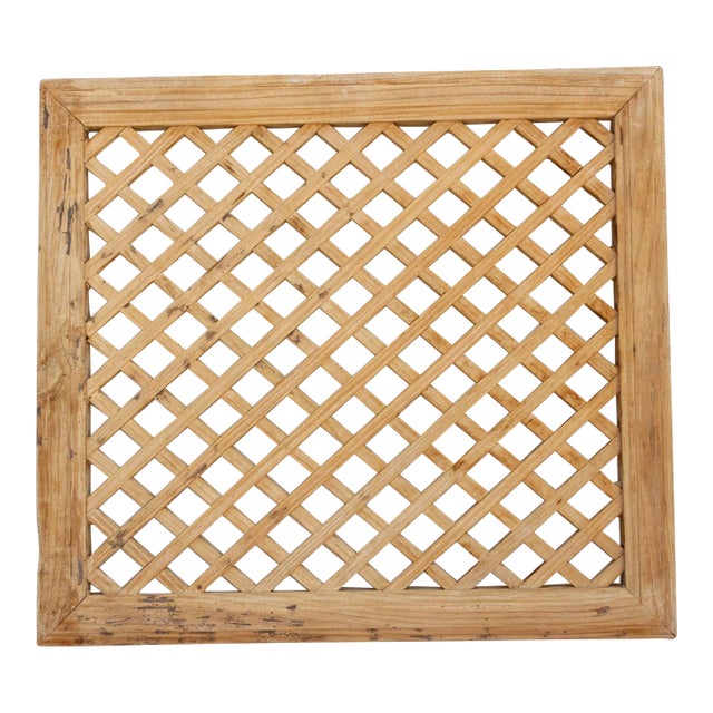 Antique Bleached Wood Chinese Window For Sale