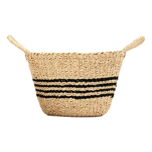 Axel Woven Basket in Brown - A Pair For Sale