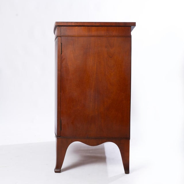 Mid-Century Modern Bowfront Mahogany Cabinet For Sale - Image 3 of 9