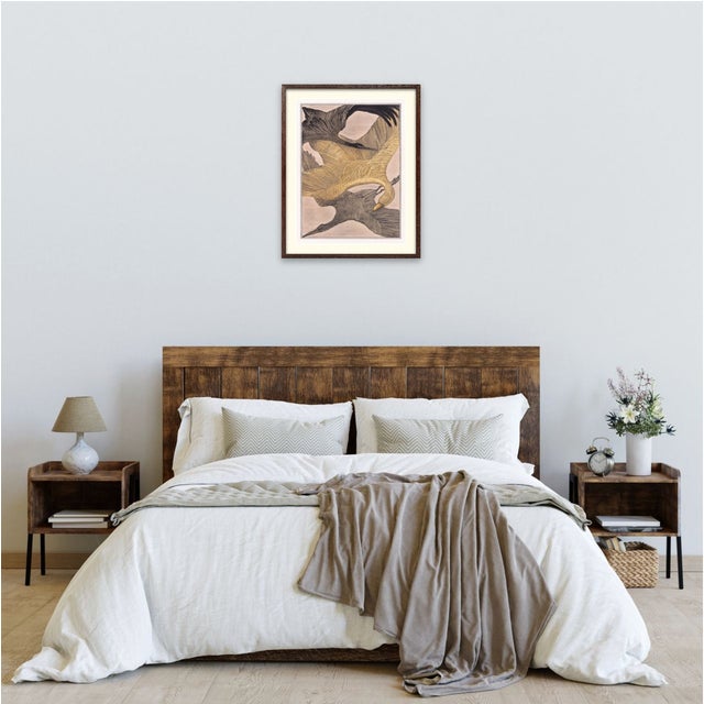 Gold Atelier Aria Lumae Theodoor Van Hoytema Three Cranes in Flight Dutch Symbolist Fine Art Gallery Board Print 18 X 24 For Sale - Image 8 of 14