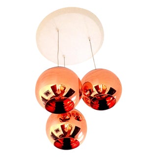 Tom Dixon Copper 25 3 Light Multipoint Pendant For Sale