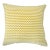FirmaMenta Ochre Chevron Raffia Style Cotton Velvet Square Pillow For Sale