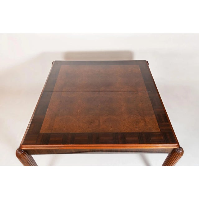 Wood Extendable Macassar & Amboyna Burl Dining Table, 1920s For Sale - Image 7 of 9